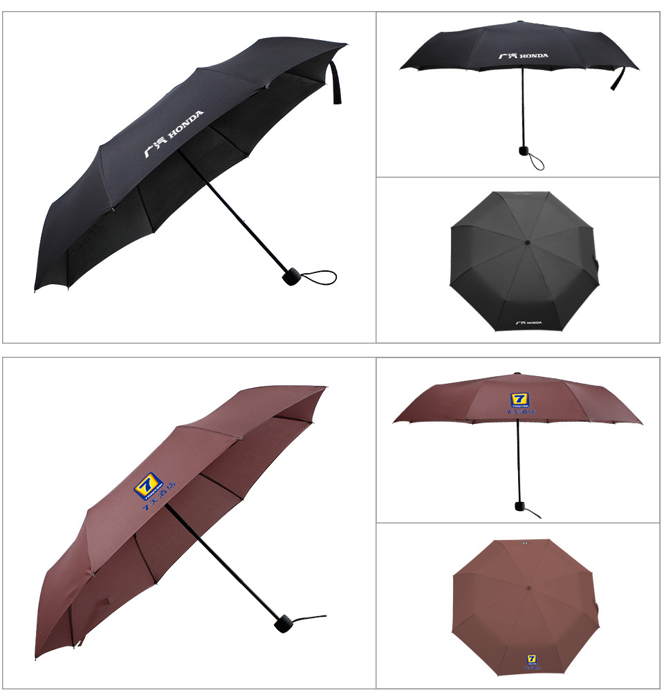 Manual open fold umbrella promotion customized logo - Image 2