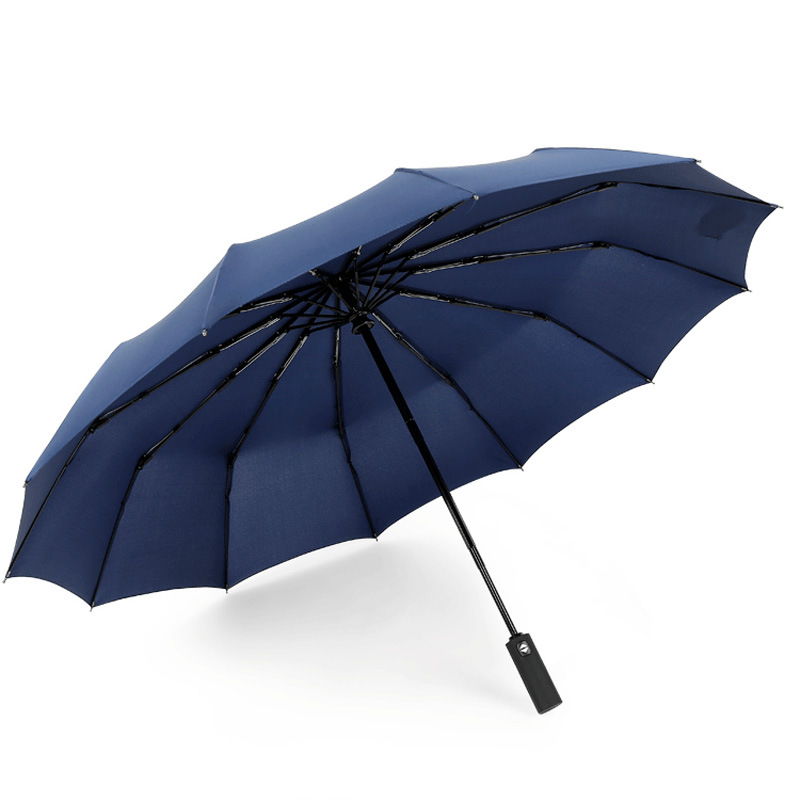 Classic Folding 12K Strong Windproof Waterproof Rain Umbrella Business Gift Umbrella - Image 3