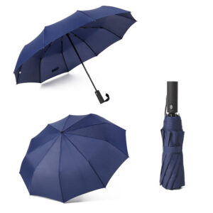 Classic Folding 12K Strong Windproof Waterproof Rain Umbrella Business Gift Umbrella