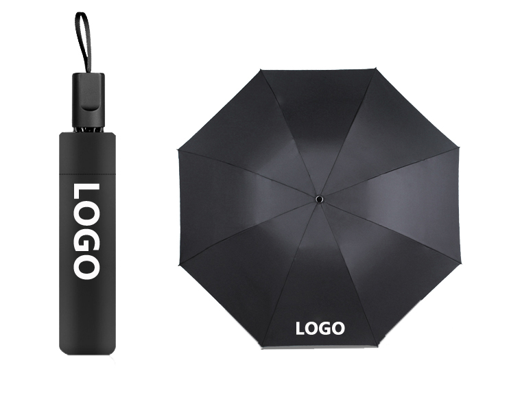 High quality customized black umbrella logo print - Image 3