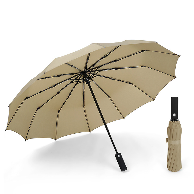 Wholesale 12-Bone Automatic Folding Umbrella Large 12K Ribs Design for Men Women for Business Gifts - Image 2