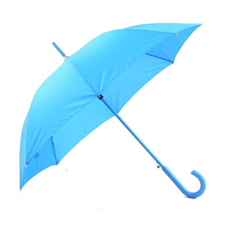 Premium 105cm Custom Matched-Color Windproof Straight Umbrella - Sky Blue - Image 2